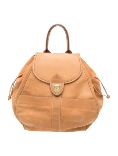 Pre-owned Escada Suede Shoulder Bag In Neutrals