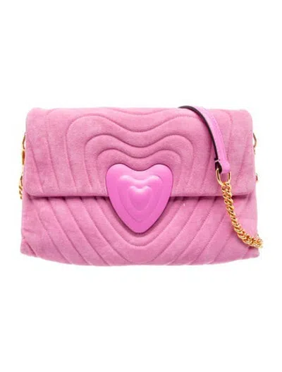 Pre-owned Escada Suede Shoulder Bag In Pink