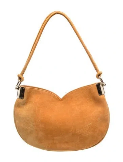 Pre-owned Escada Suede Shoulder Bag In Yellow