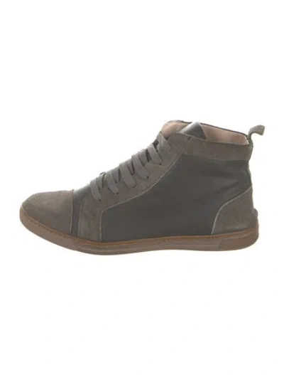 Pre-owned Escada Suede Sneakers In Grey