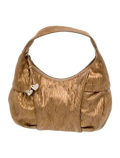 Pre-owned Escada Suede Top Handle Bag In Neutral