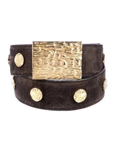 Pre-owned Escada Suede Waist Belt In Multi
