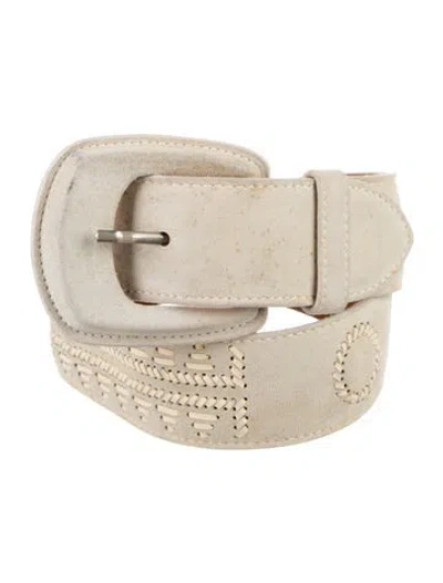 Pre-owned Escada Suede Waist Belt In Neutrals