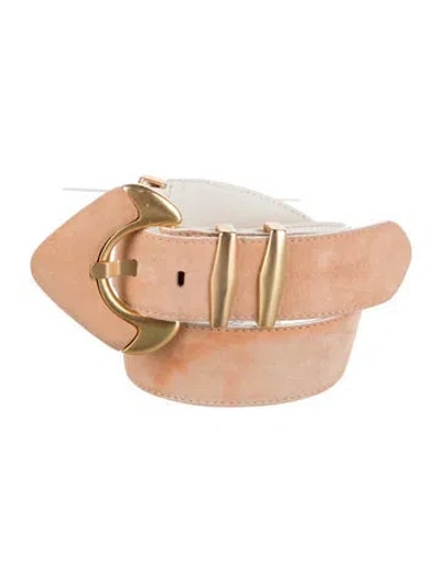 Pre-owned Escada Suede Waist Belt In Neutrals