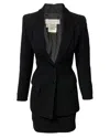 Escada Suit Skirt Set In Black Wool In Black