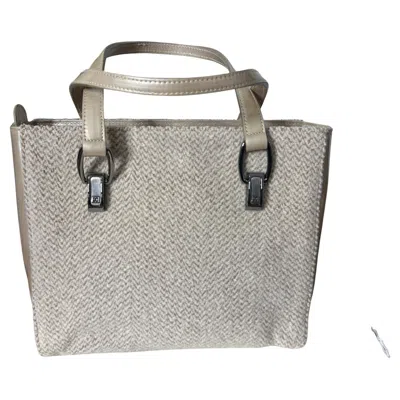 Pre-owned Escada Tan  Kelly Hand Bag Never Used 1990s Handbag Purse In Brown