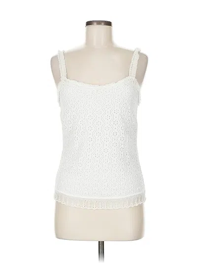 Pre-owned Escada Tank Top Ivory Sweetheart Neckline Tops In White