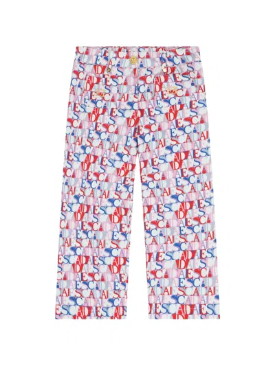 Escada Kids' Text Pattern Trousers In Multi