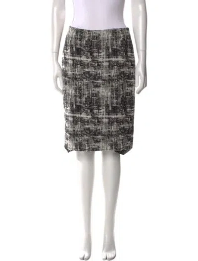 Pre-owned Escada Tie-dye Print Knee-length Skirt In Black