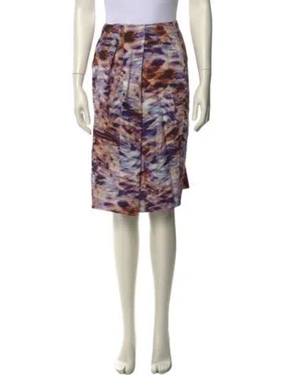 Pre-owned Escada Tie-dye Print Knee-length Skirt In Multi