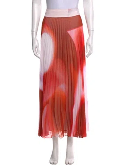 Pre-owned Escada Tie-dye Print Midi Length Skirt In Orange