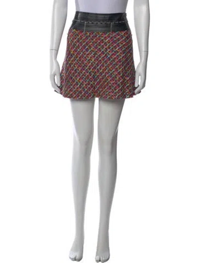 Pre-owned Escada Tie-dye Print Mini Skirt In Neutral