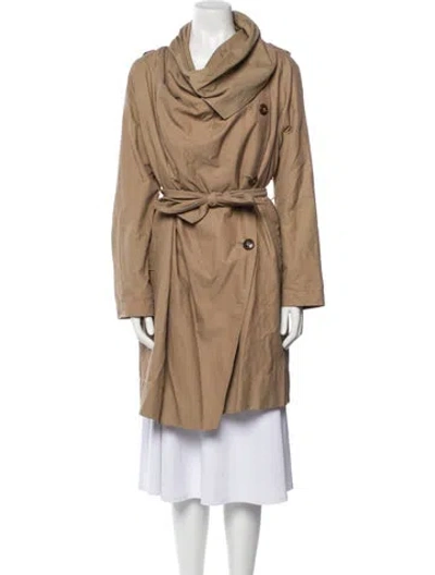 Pre-owned Escada Trench Coat In Neutral