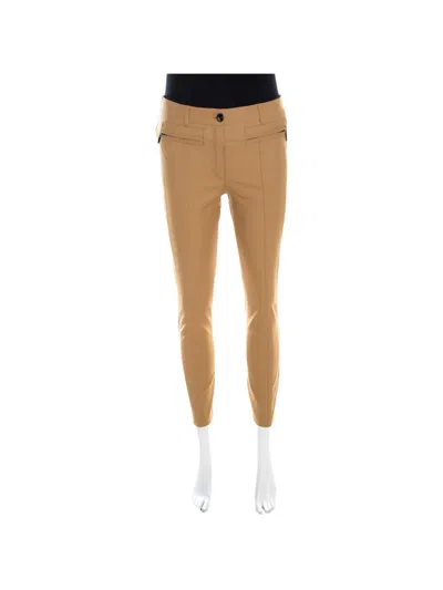 Pre-owned Escada Tualea Zip-pocket Jeans In Brown