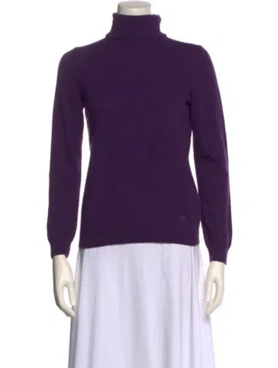 Pre-owned Escada Turtleneck Long Sleeve Sweatshirt In Purple