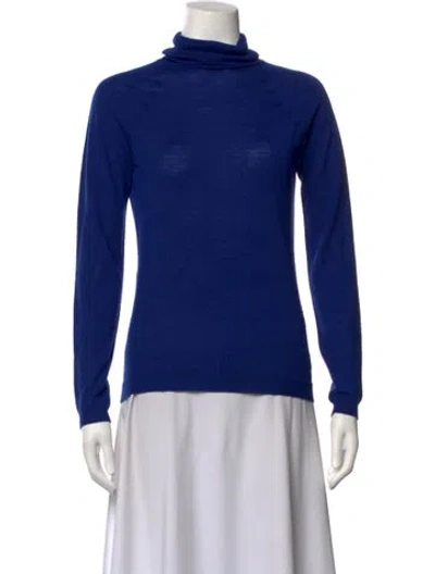 Pre-owned Escada Turtleneck Sweater In Blue