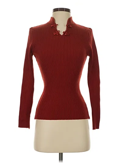 Pre-owned Escada Turtleneck Sweater In Burgundy