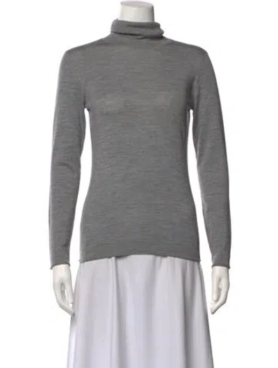 Pre-owned Escada Turtleneck Sweater In Grey