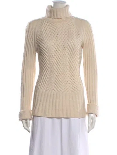Pre-owned Escada Turtleneck Sweater In Neutral