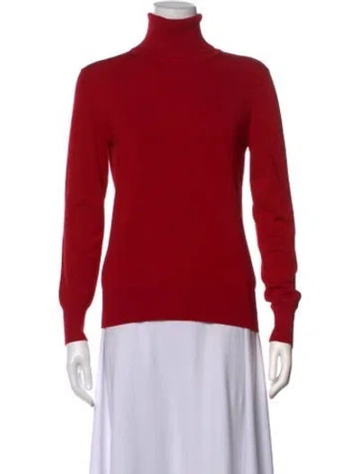Pre-owned Escada Turtleneck Sweater In Red