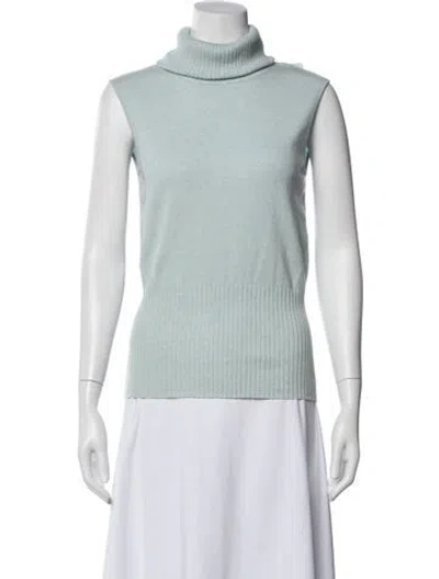 Pre-owned Escada Turtleneck Sweater W/ Tags In Blue