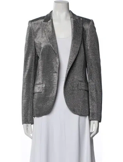 Pre-owned Escada Tweed Pattern Blazer In Blue