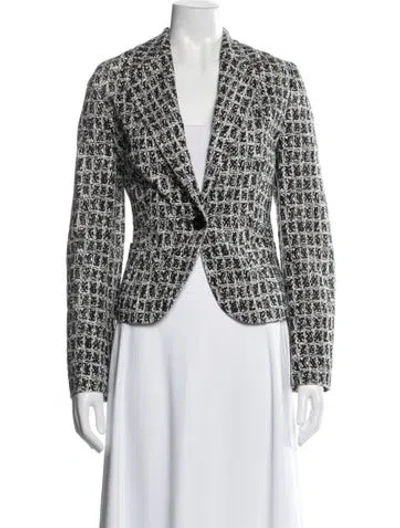 Pre-owned Escada Tweed Pattern Blazer In Multi