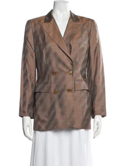 Pre-owned Escada Tweed Pattern Blazer In Neutral