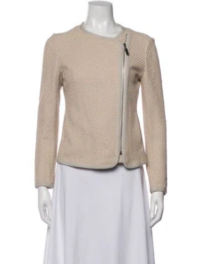 Pre-owned Escada Tweed Pattern Blazer In Purple