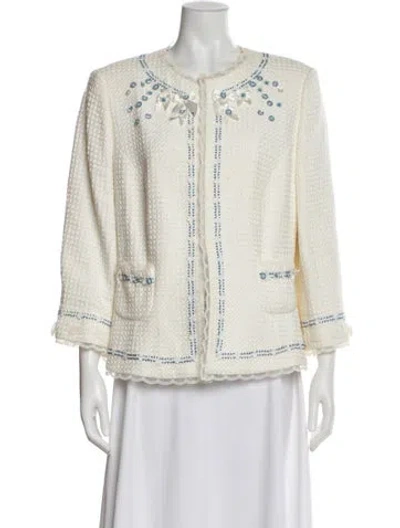 Pre-owned Escada Tweed Pattern Evening Jacket