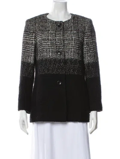 Pre-owned Escada Tweed Pattern Evening Jacket In Black