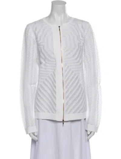 Pre-owned Escada Tweed Pattern Evening Jacket In Neutral