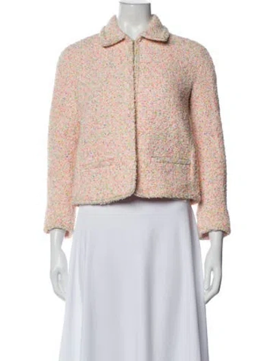 Pre-owned Escada Tweed Pattern Evening Jacket In Neutral