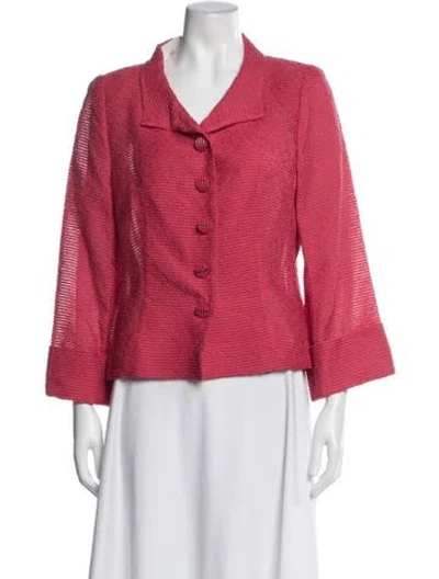 Pre-owned Escada Tweed Pattern Jacket In Pink