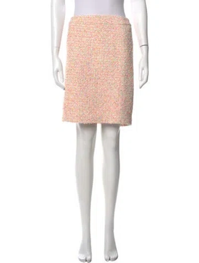 Pre-owned Escada Tweed Pattern Knee-length Skirt In Neutral