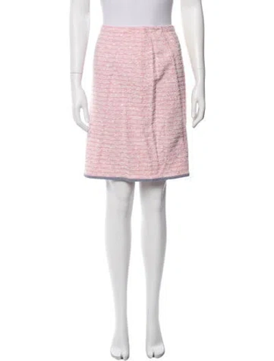 Pre-owned Escada Tweed Pattern Knee-length Skirt In Pink