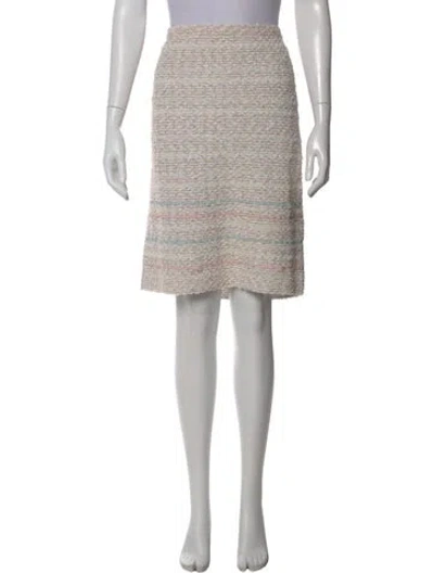 Pre-owned Escada Tweed Pattern Knee-length Skirt In Pink