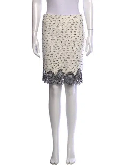 Pre-owned Escada Tweed Pattern Knee-length Skirt In Pink