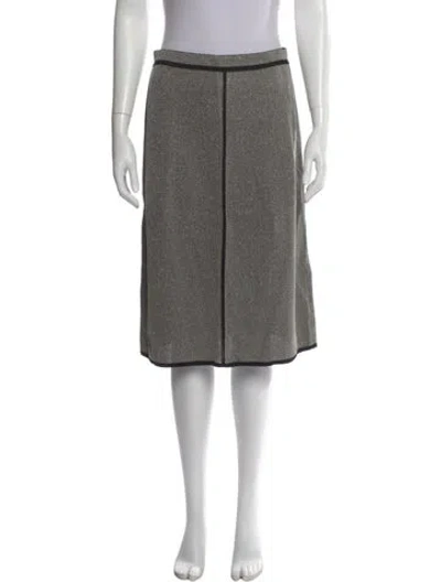 Pre-owned Escada Tweed Pattern Midi Length Skirt In Gray