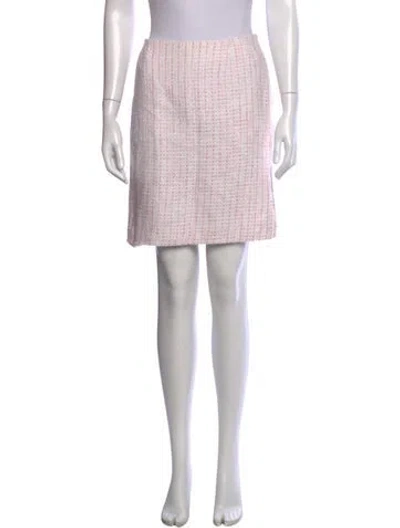 Pre-owned Escada Tweed Pattern Mini Skirt In Multicolor