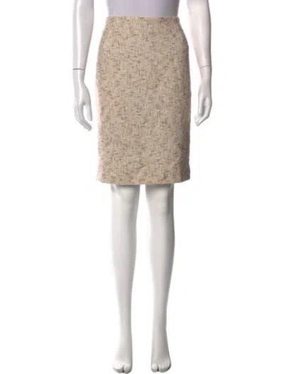 Pre-owned Escada Tweed Pattern Mini Skirt In Neutrals