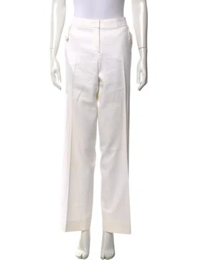 Pre-owned Escada Tweed Pattern Straight Leg Pants In Neutrals