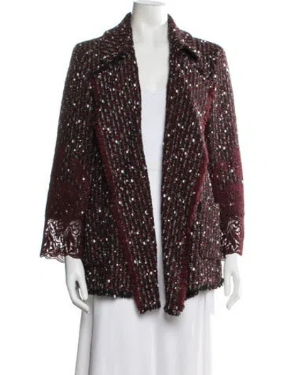 Pre-owned Escada Tweed Tweed Pattern Blazer In Multi