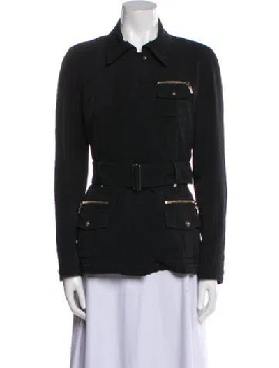 Pre-owned Escada Utility Jacket In Black
