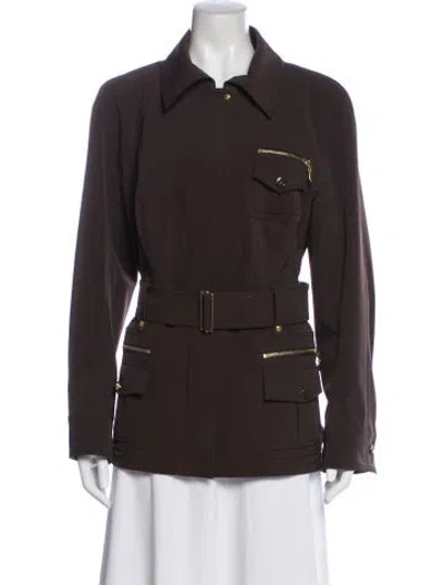 Pre-owned Escada Utility Jacket In Brown