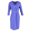 Escada V-neck Knee Length Dress In Violet Viscose In Purple