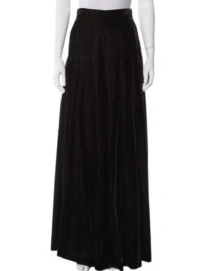 Pre-owned Escada Velour Long Skirt In Black