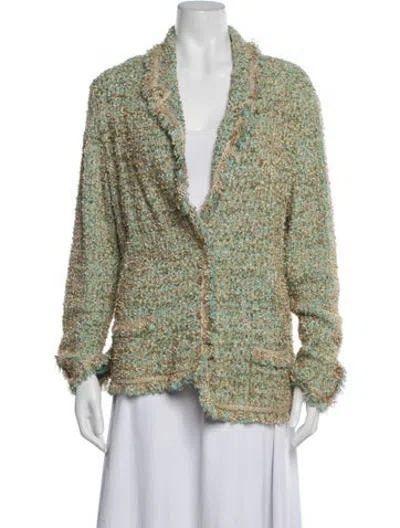 Pre-owned Escada Vintage 2000's Blazer In Blue/neutrals