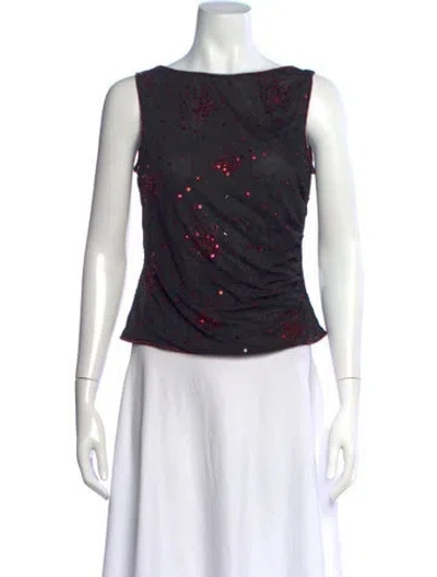 Pre-owned Escada Vintage 2000's Top In Black