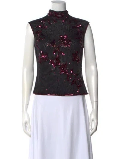 Pre-owned Escada Vintage 2000's Top In Black